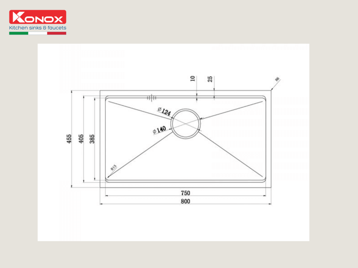 Chậu inox Konox KN8046SU