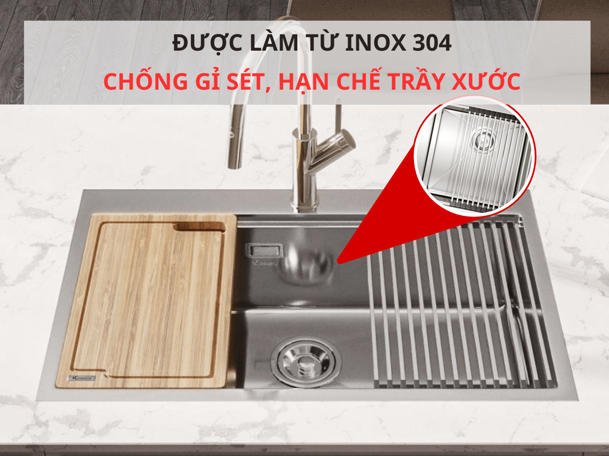 Chậu inox Konox KN8050TS