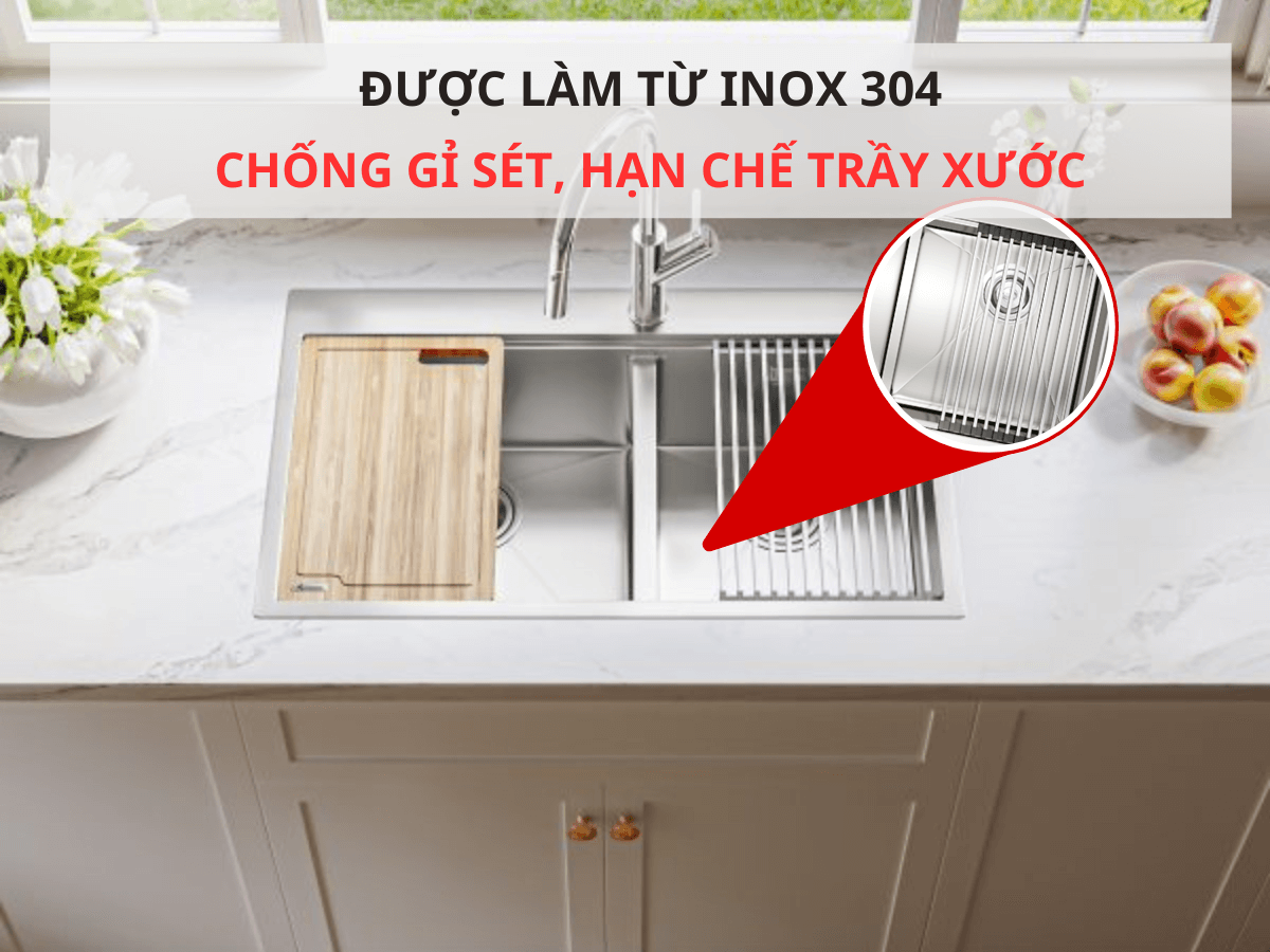Chậu inox Konox KN8250TD