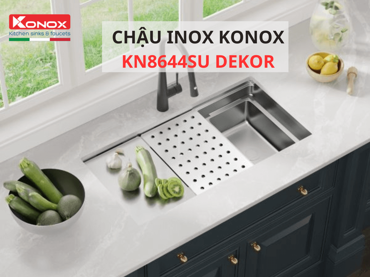 Chậu inox Konox KN8644SU Dekor
