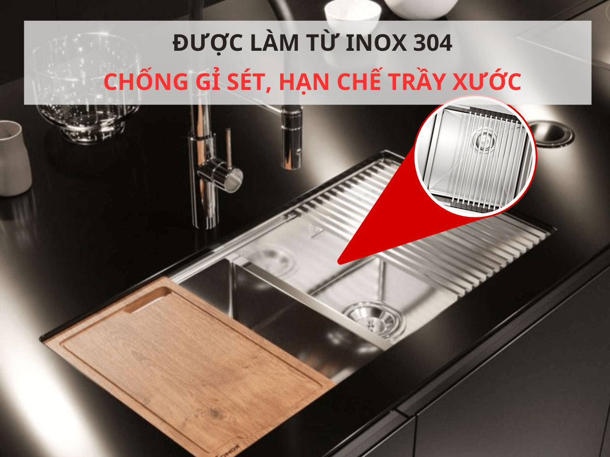 Chậu inox Konox KN8745DUB