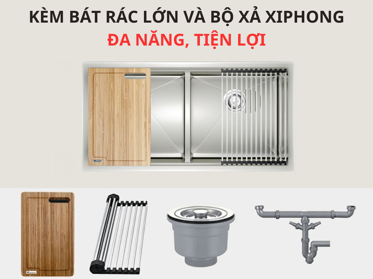 Chậu inox Konox KN8745DUB