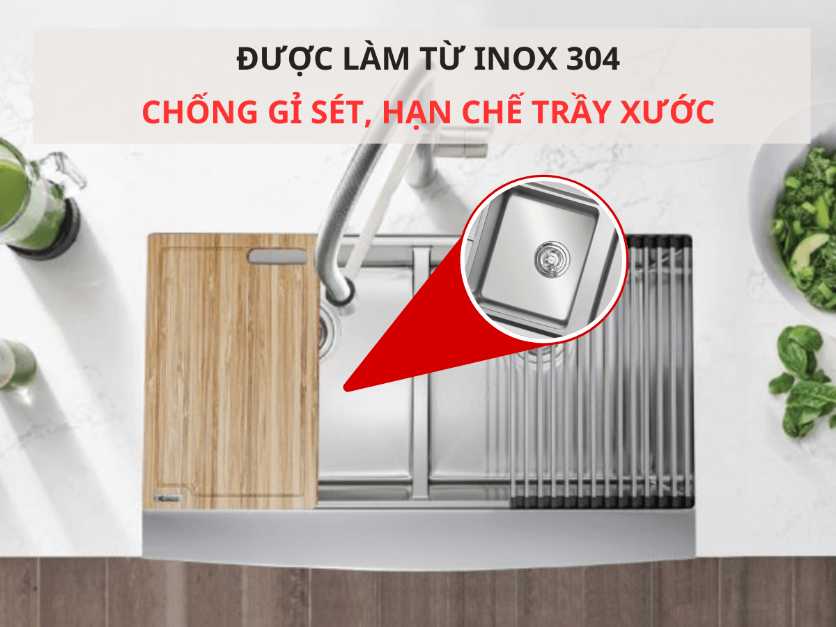 Chậu inox Konox KN8751DA Curve