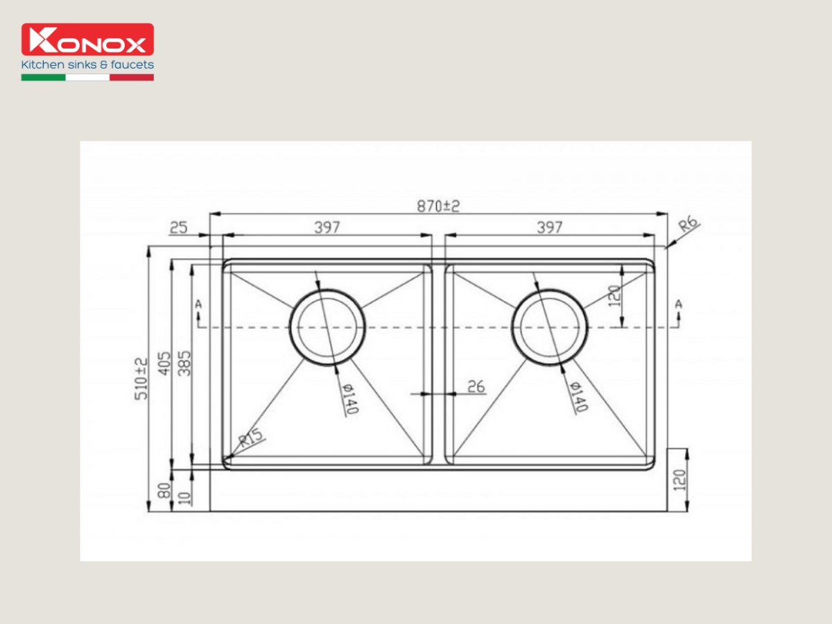 Chậu inox Konox KN8751DA Retta