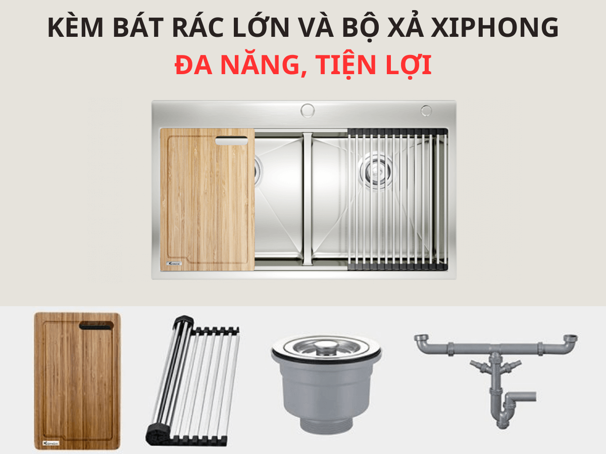 Chậu inox Konox KN8850TD