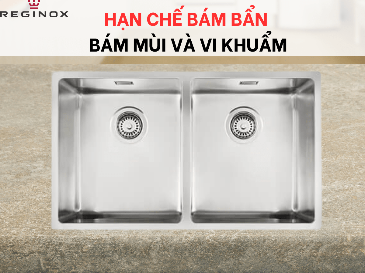 Chậu inox Reginox Houston 34x34 NPCS0010
