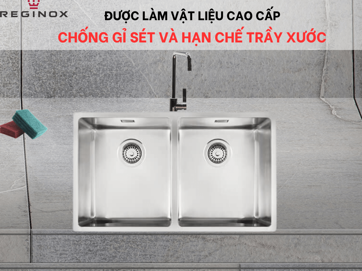 Chậu inox Reginox Houston 34x34 NPCS0010