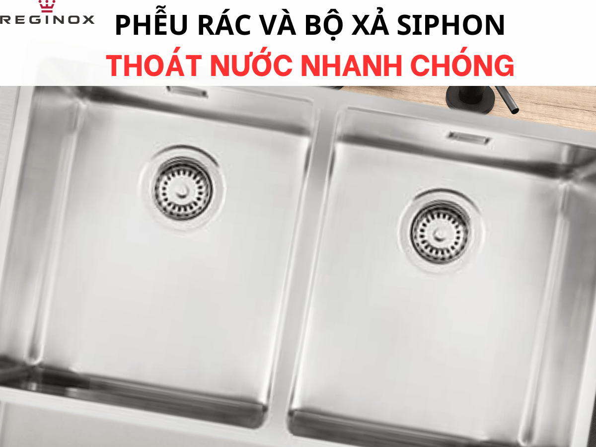 Chậu inox Reginox Houston 34x34 NPCS0010