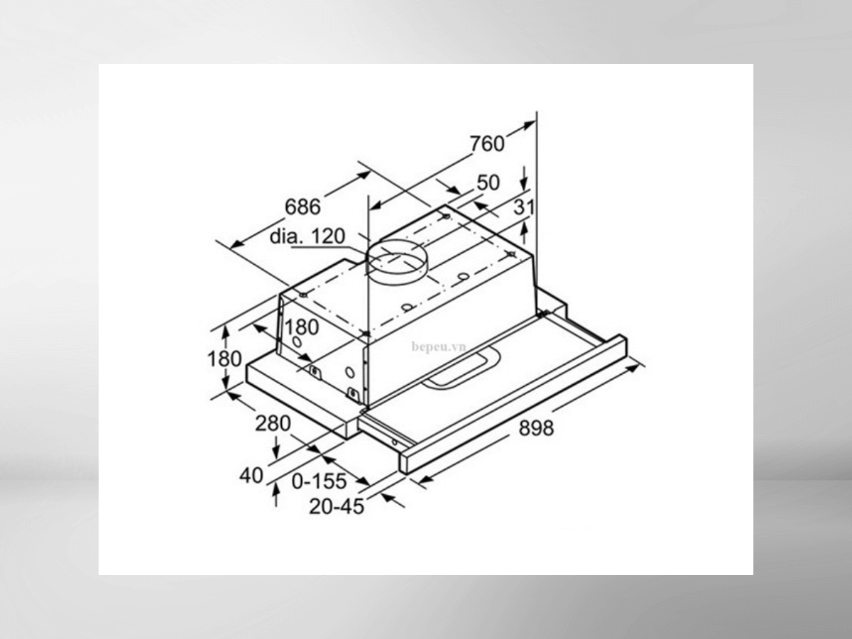 Máy hút mùi Bosch DHI923GSG