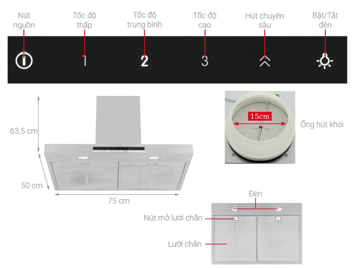 Máy hút mùi Bosch DWB77IM50