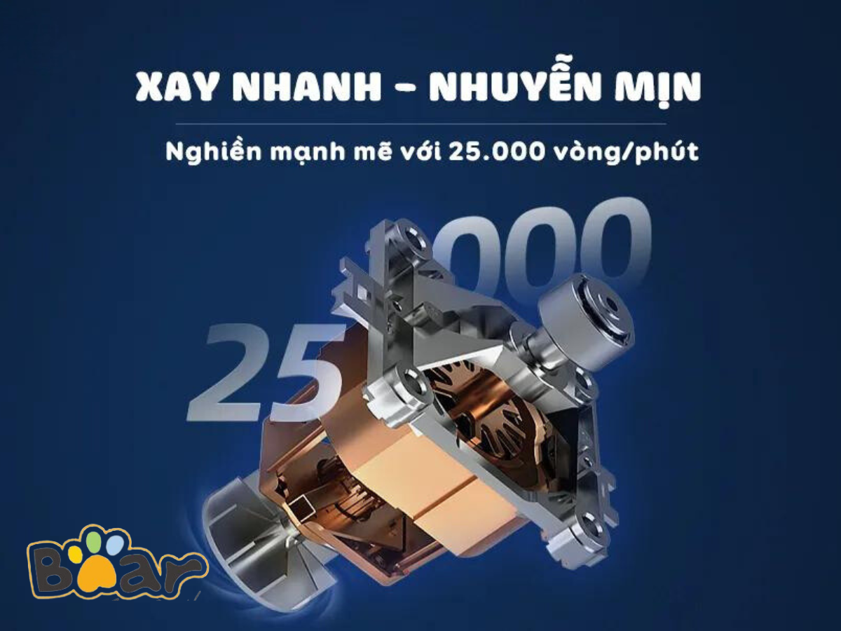 Công suất mạnh mẽ lên đến 600W với 25.000 vòng/phút