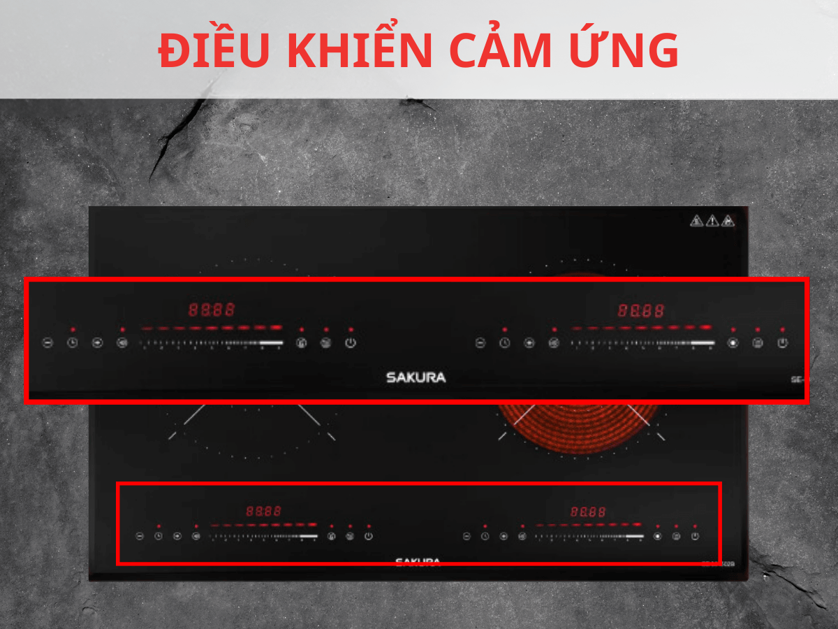 Điều khiển cảm ứng trượt slide, màn hình LED