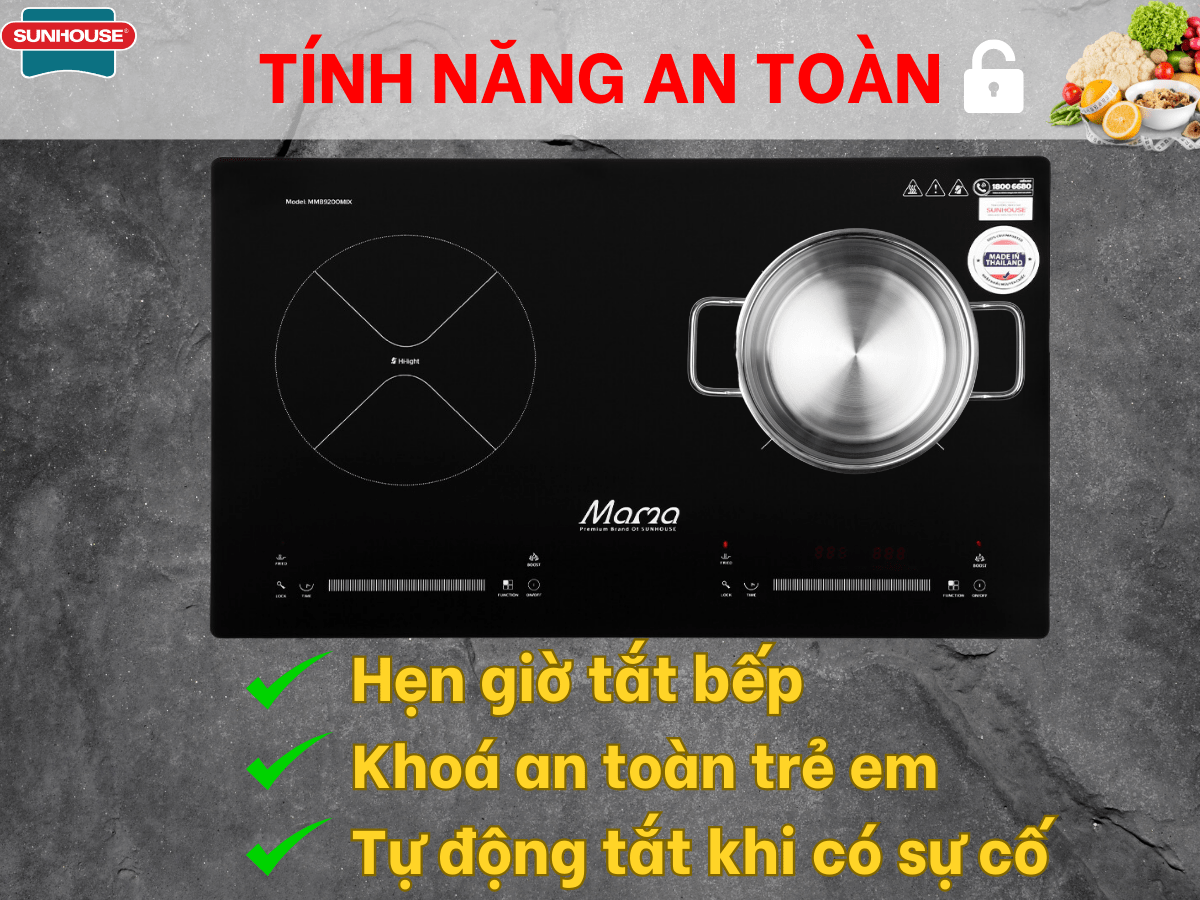 Bếp điện từ Sunhouse Mama MMB9200MIX