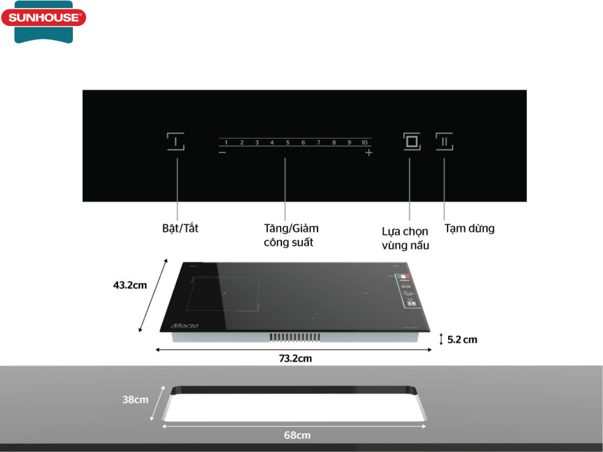 Bếp điện từ Sunhouse MMB9986