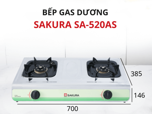 bếp gas sakura sa-520as (8) Bếp gas Sakura SA-520AS