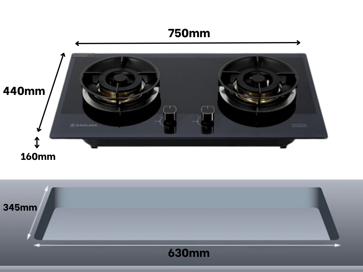Bếp gas Sakura SG-2668GB