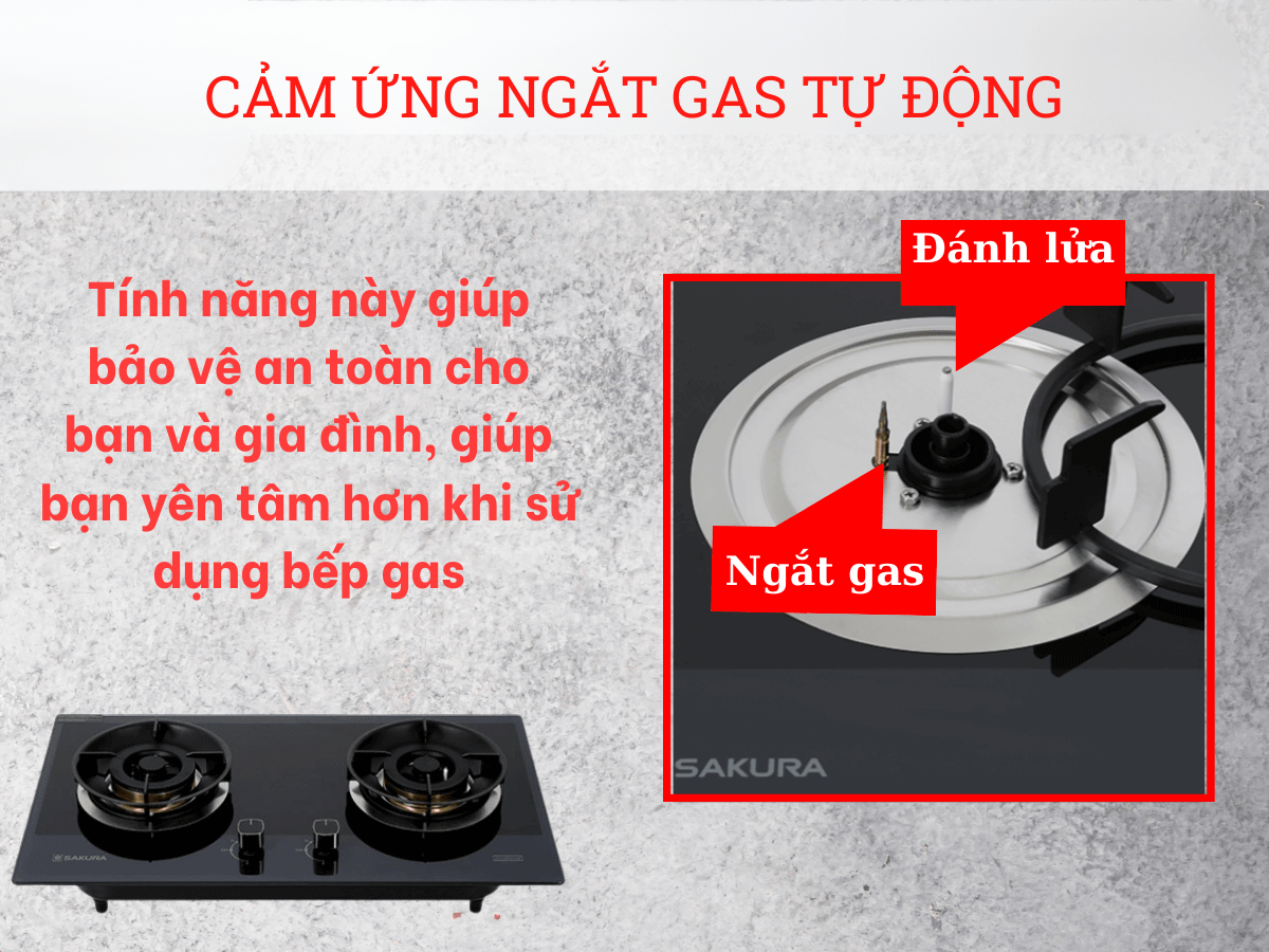 Cảm ứng ngắt gas tự động an toàn