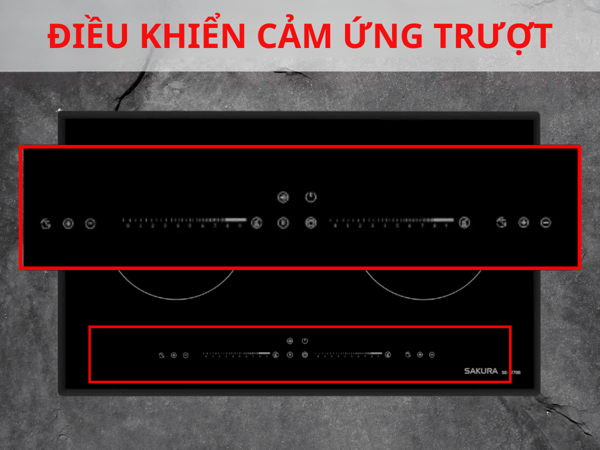 Điều khiển cảm ứng trượt slide, màn hình LED