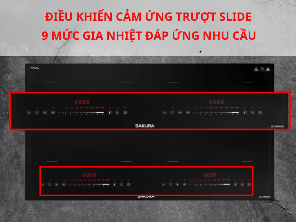 Bếp từ Sakura SE-MI602B sử dụng mặt kính Schott Ceran cao cấp