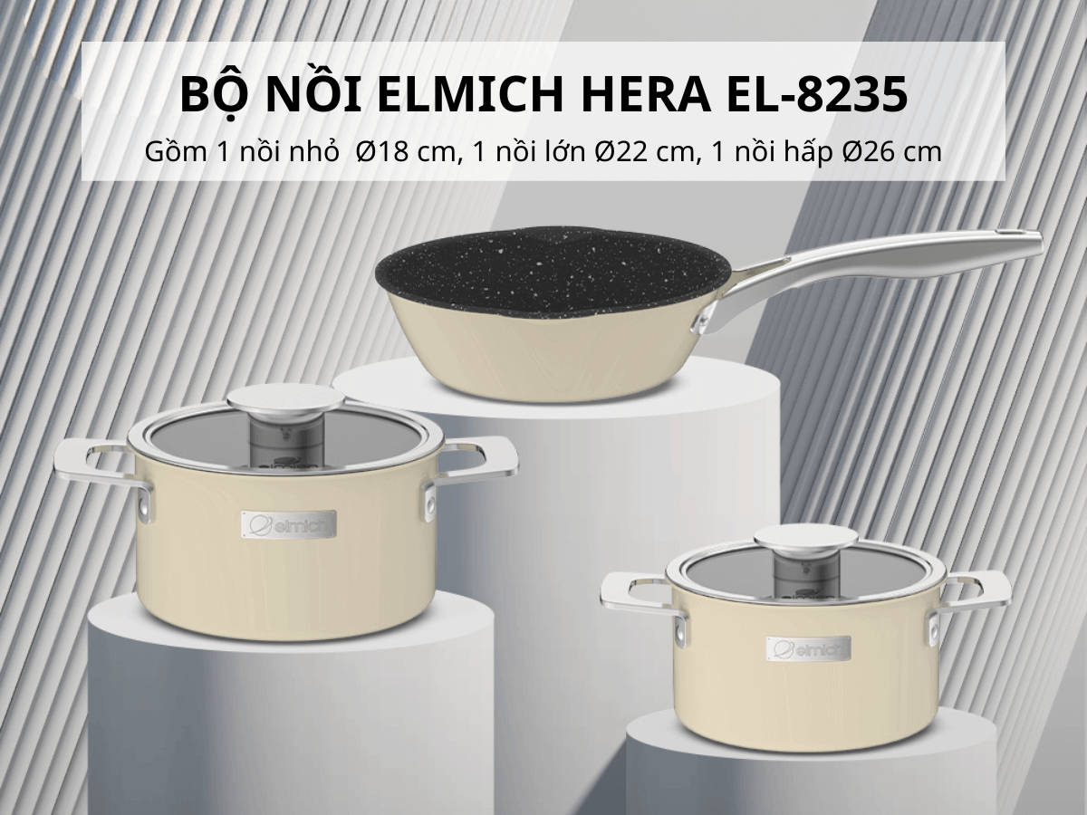 Tổng quan về bộ nồi Elmich Hera EL-8235