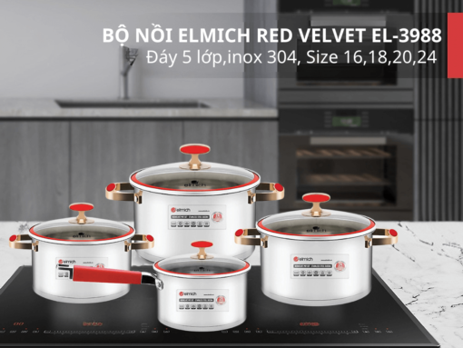 Bộ nồi Elmich Red Velvet EL-3988