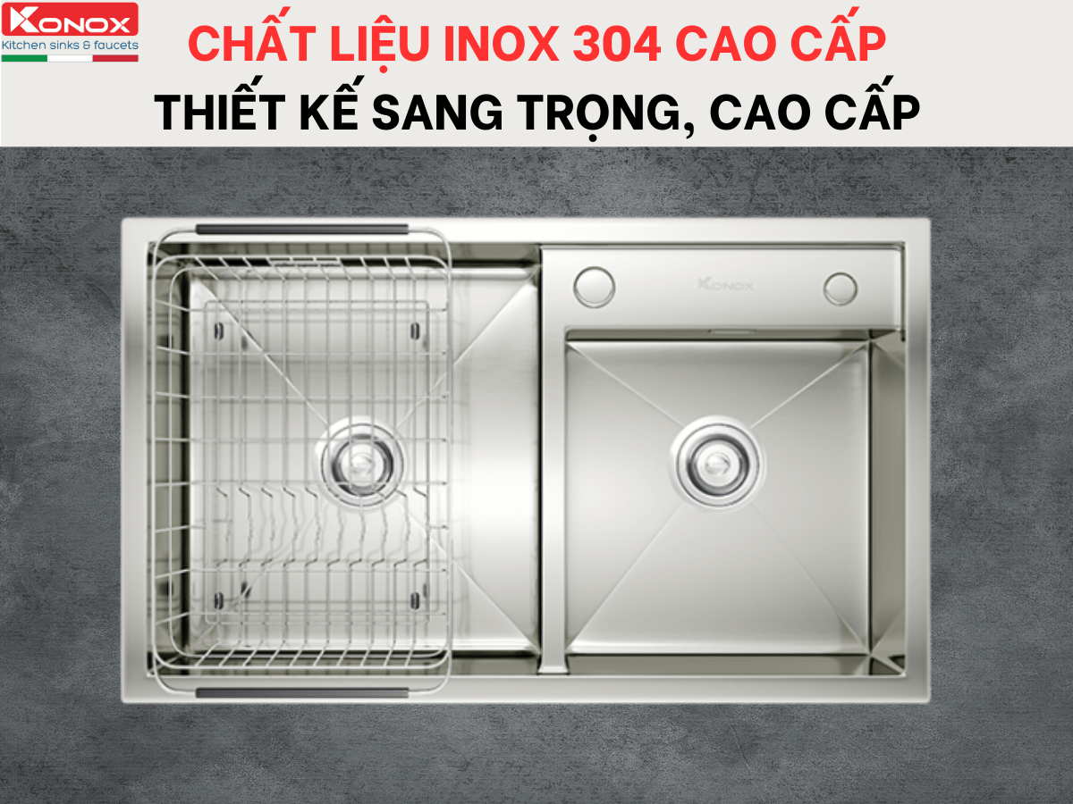 Chậu inox Konox KN7847DO
