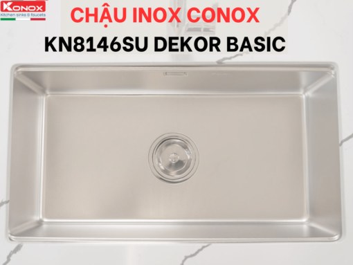 chậu inox konox kn8146su dekor basic (4) Chậu inox Konox KN8146SU Dekor Basic