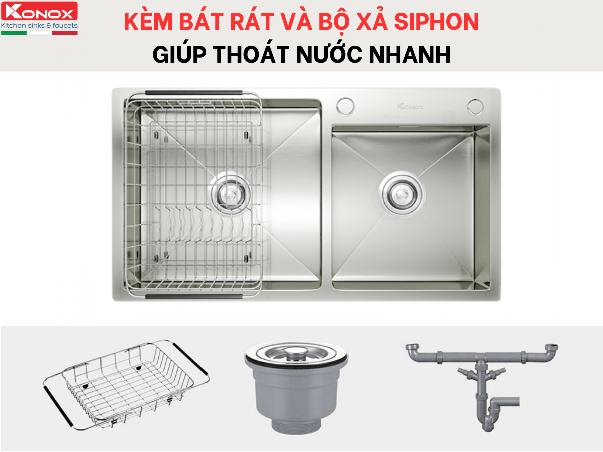Chậu inox Konox KN8245DO