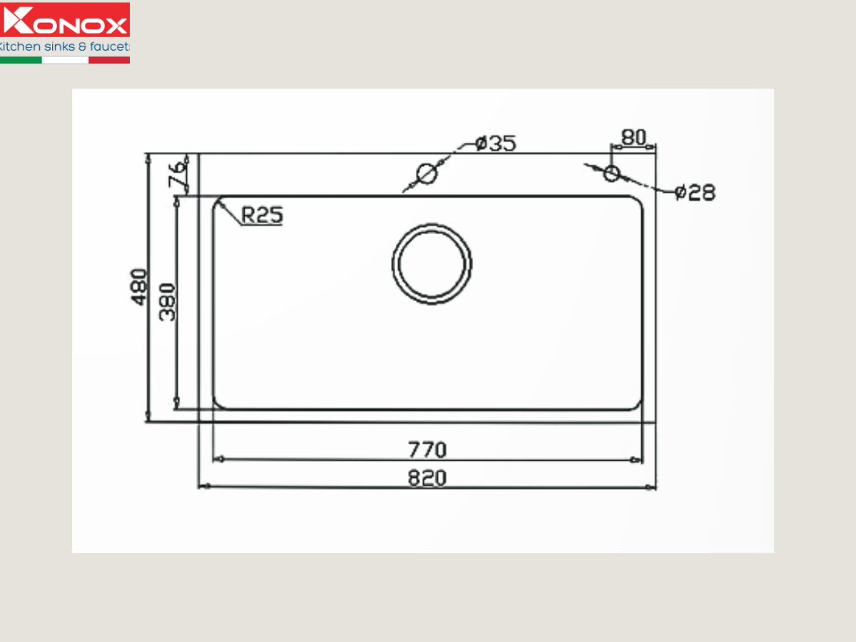 Chậu inox Konox KN8248SO Dekor
