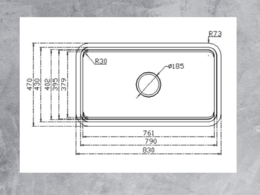 Kích thước chậu inox Konox KN8347SU Dekor và kích thước lắp đặt