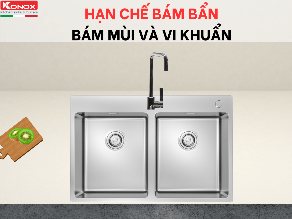 Chậu inox Konox Unico 7650