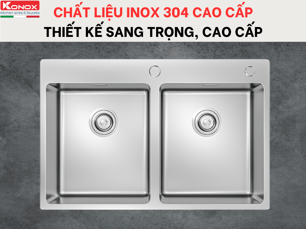 Chậu inox Konox Unico 7650
