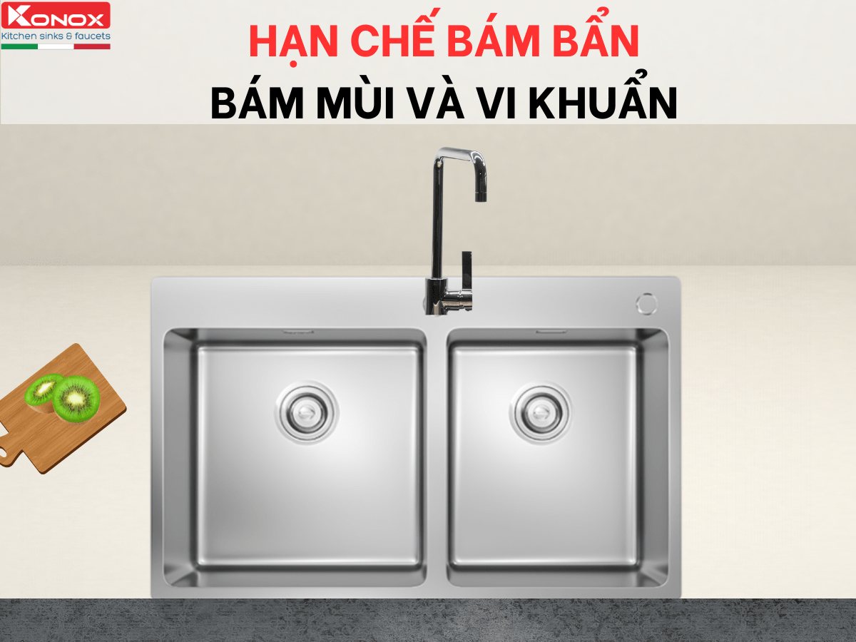 Chậu inox Konox Unico 8250
