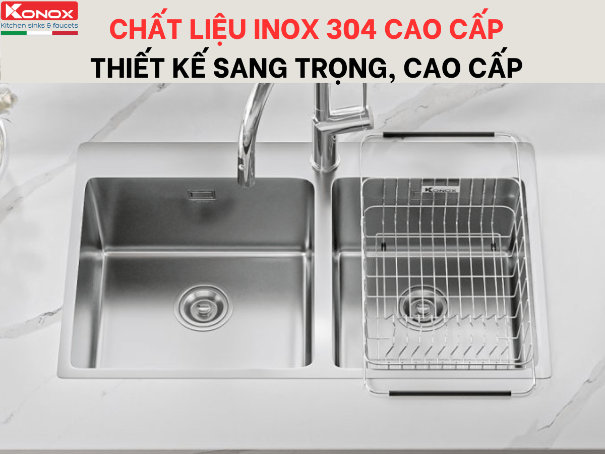Chậu inox Konox Unico 8250