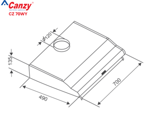 Máy hút mùi Canzy CZ 70WY
