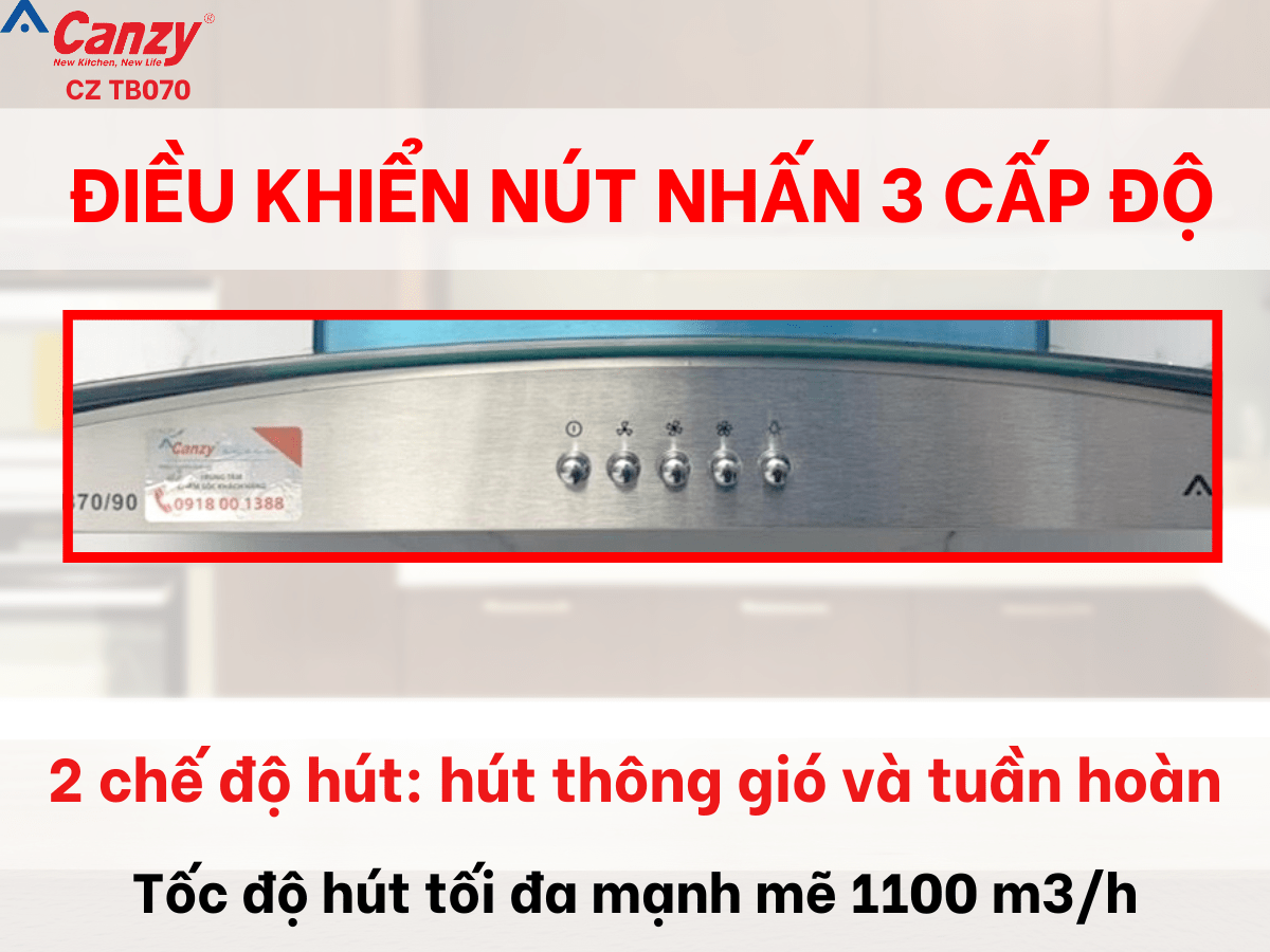 Máy hút mùi Canzy CZ TB70