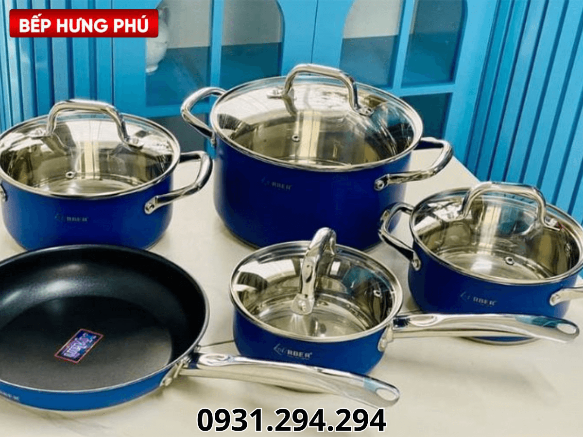 Bộ nồi inox Arber Navy Blue