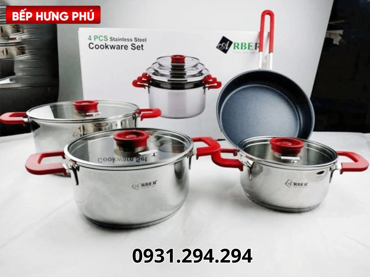 Bộ nồi inox Arber Rose