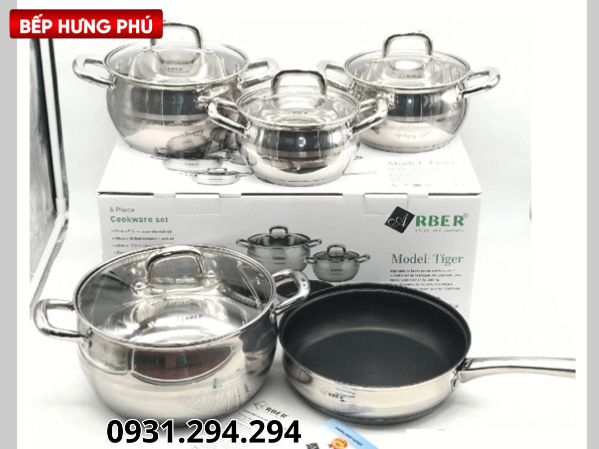 bộ nồi inox Arber Tiger
