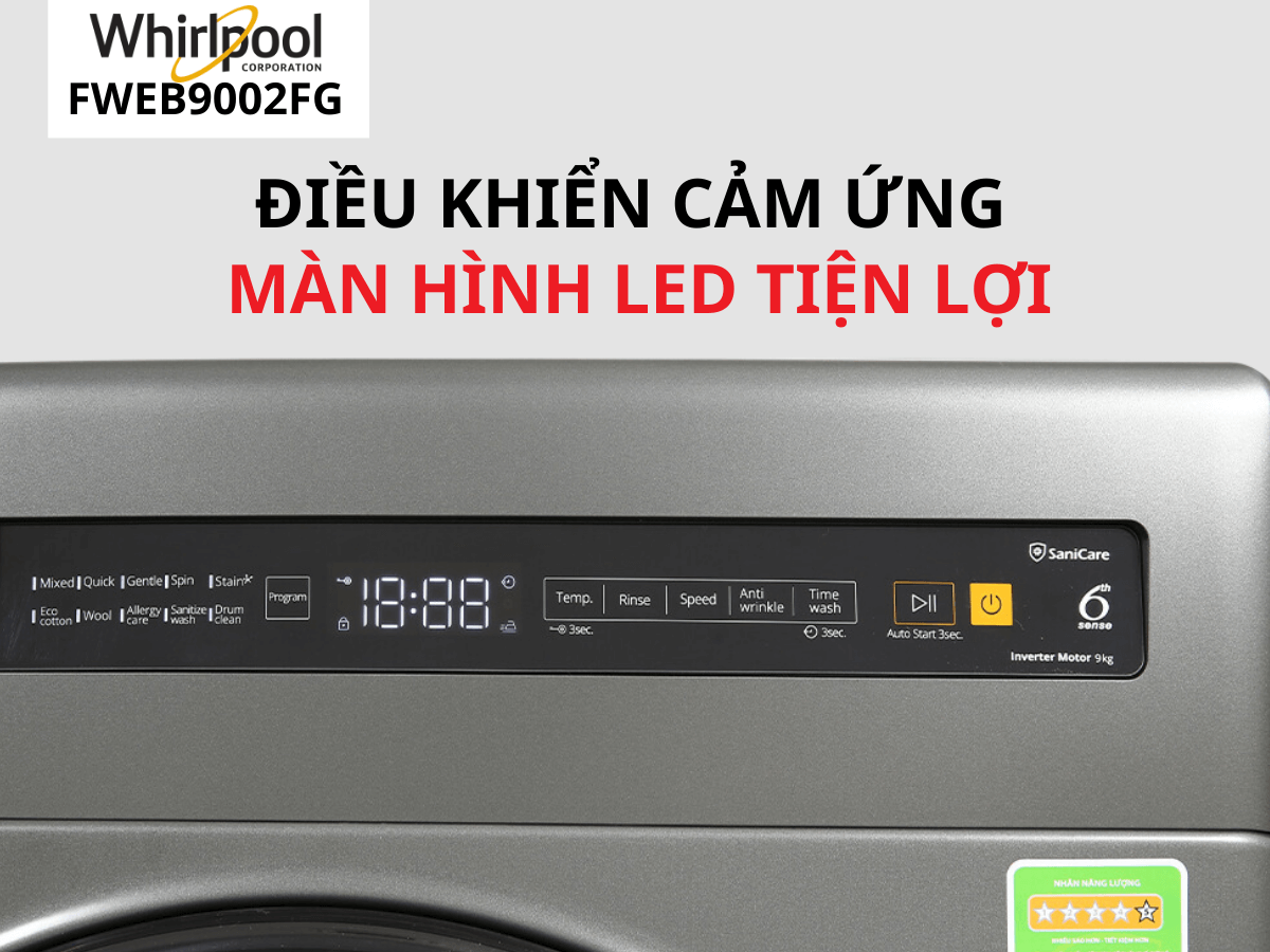 Máy giặt Whirlpool FWEB9002FG