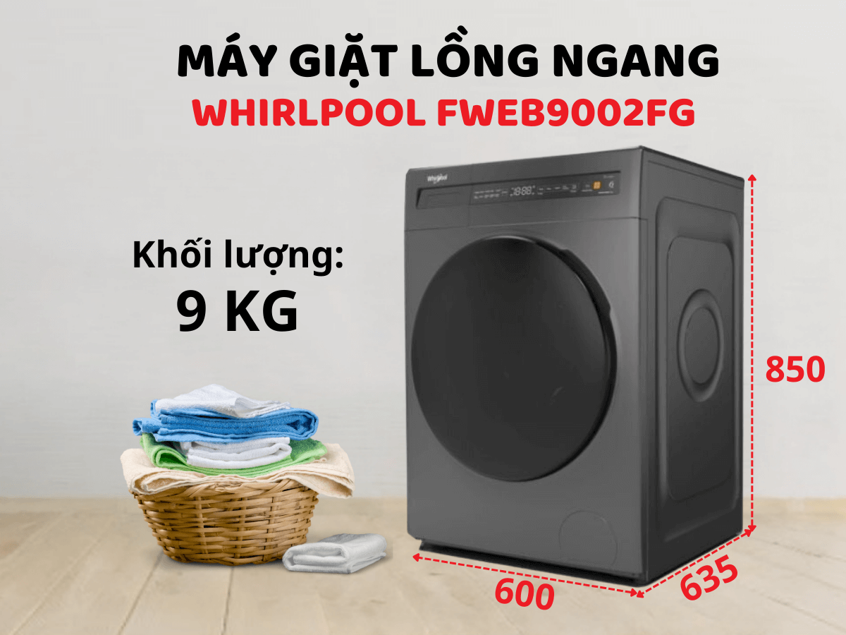 Máy giặt Whirlpool FWEB9002FG