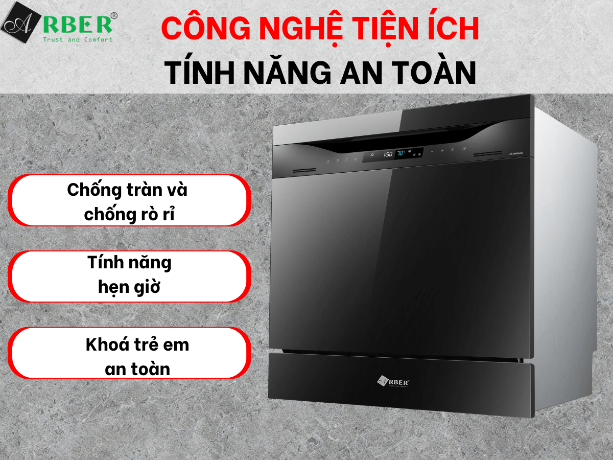 Máy rửa bát Arber AB-MRB08GD