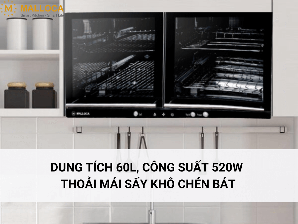 Máy sấy chén bát Malloca MDC-21C