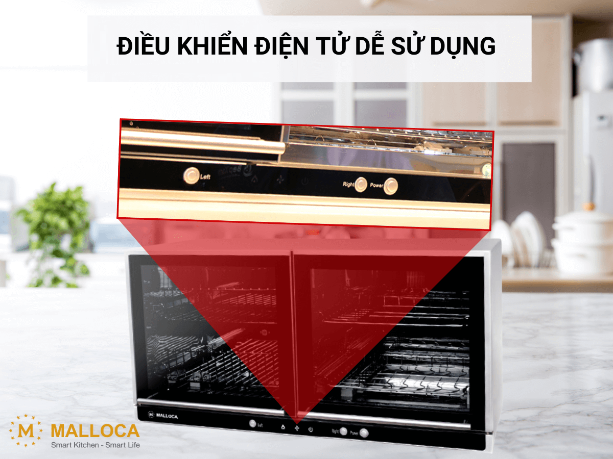 Máy sấy chén bát Malloca MDC-21C