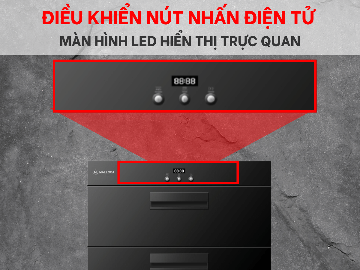 Máy sấy chén bát Malloca MSC-100A