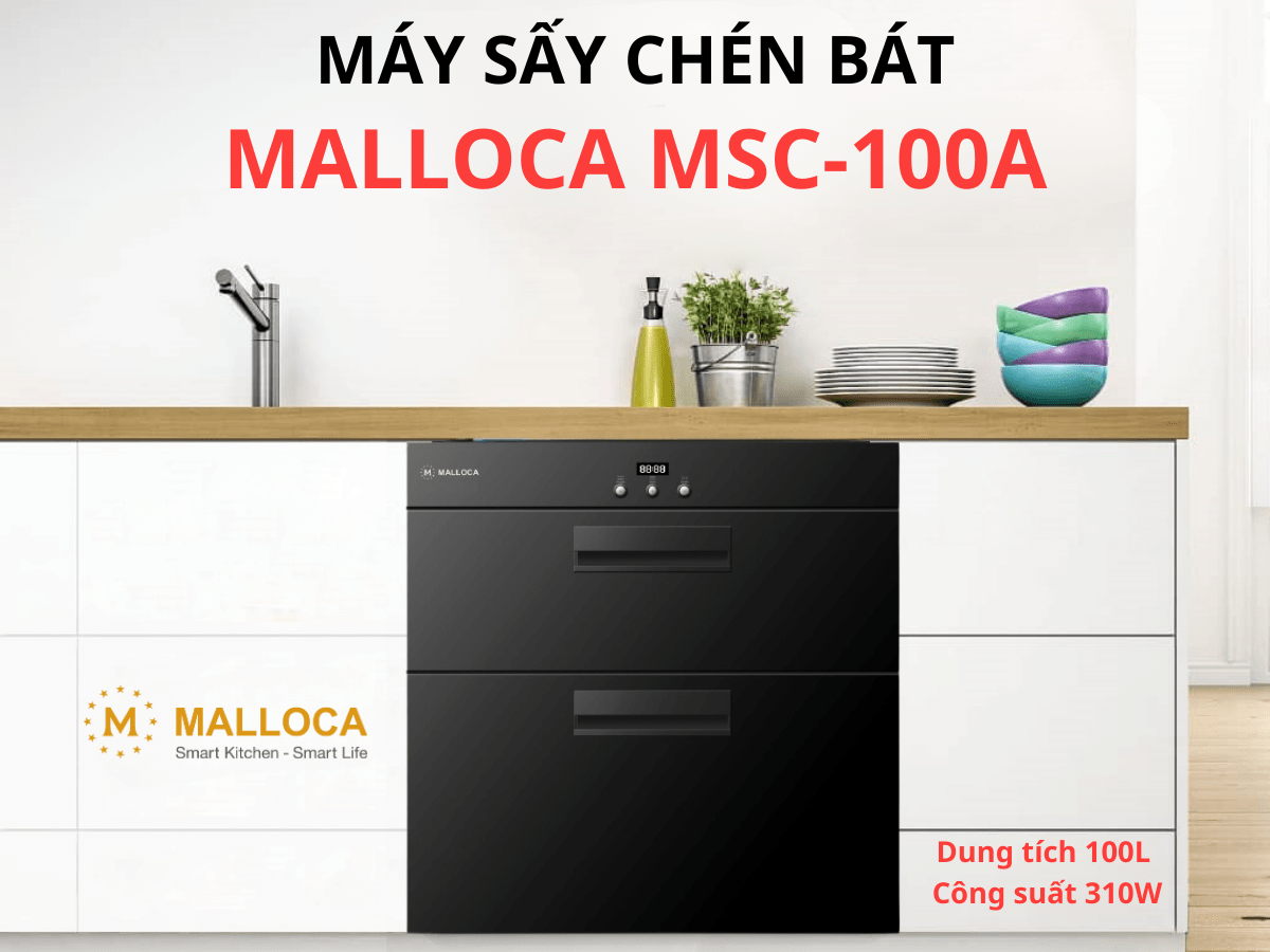 Máy sấy chén bát Malloca MSC-100A
