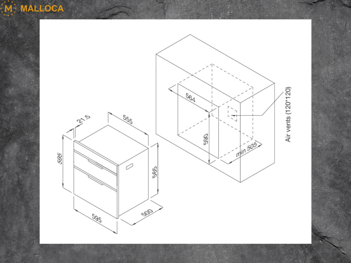 Máy sấy chén bát Malloca MSC-100A