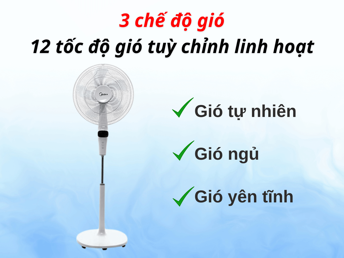 Quạt đứng Midea FS40-15DR