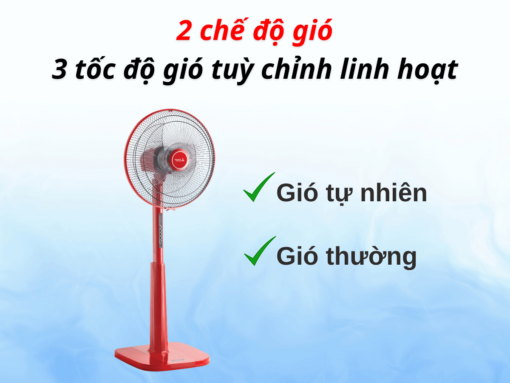 quạt đứng mitsubishi lv16s-ra cy-gy (2) 2 chế độ gió và 3 tốc độ gió tuỳ chỉnh linh hoạt