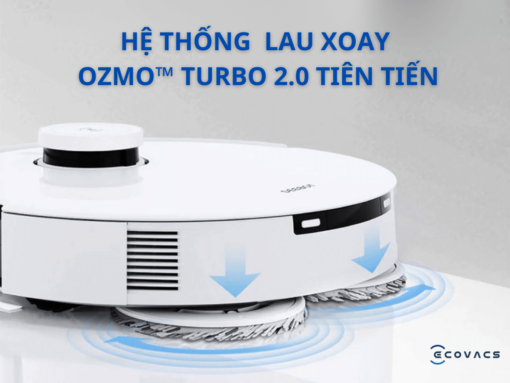 Robot Ecovacs Deebot T10 Turbo lực hút mạnh mẽ, dung lượng pin lớn